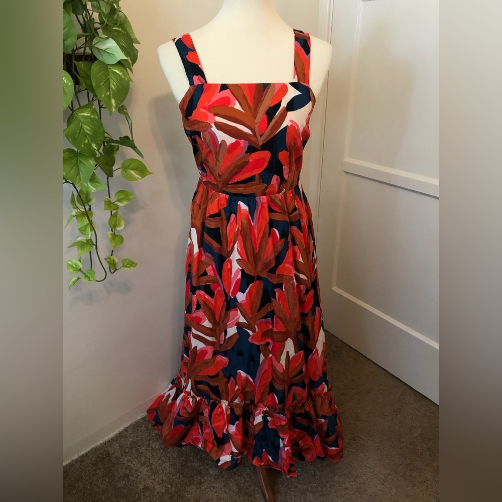 Who What Wear Tropical Print Maxi Dress